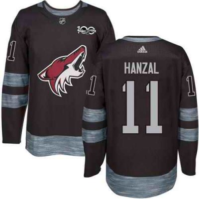 Coyotes #11 Martin Hanzal Black 1917-2017 100th Anniversary Stitched NHL Jersey