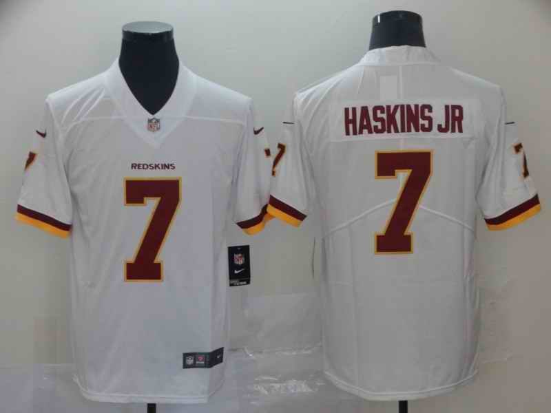 Men's Washington Redskins #7 Dwayne Haskins JR White Vapor Untouchable Limited NFL Stitched Jersey