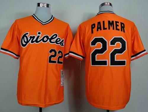 Mitchell And Ness 1982 Orioles #22 Jim Palmer Orange Throwback Stitched MLB Jersey