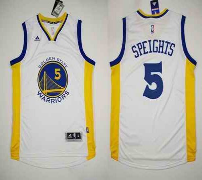 Revolution 30 Warriors #5 Marreese Speights White Stitched NBA Jersey