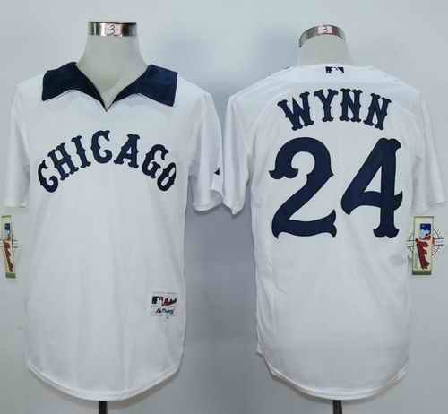 White Sox #24 Early Wynn White 1976 Turn Back The Clock Stitched MLB Jersey