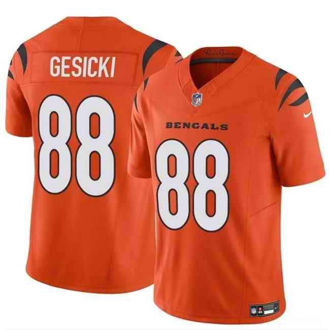 Men's Cincinnati Bengals #88 Mike Gesicki Orange 2024 F.U.S.E. Vapor Untouchable Limited Stitched Jersey