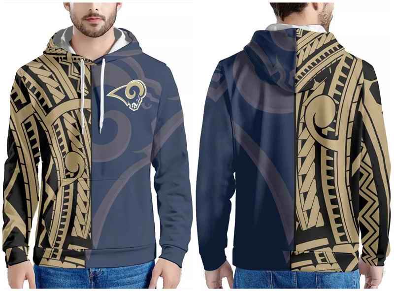 Men's Los Angeles Rams Navy/Gold Pullover Hoodie