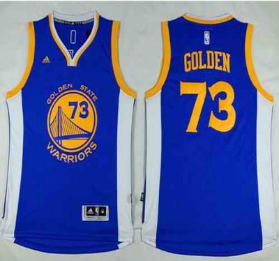 Warriors #73 Golden Blue 73 Wins Stitched NBA Jersey