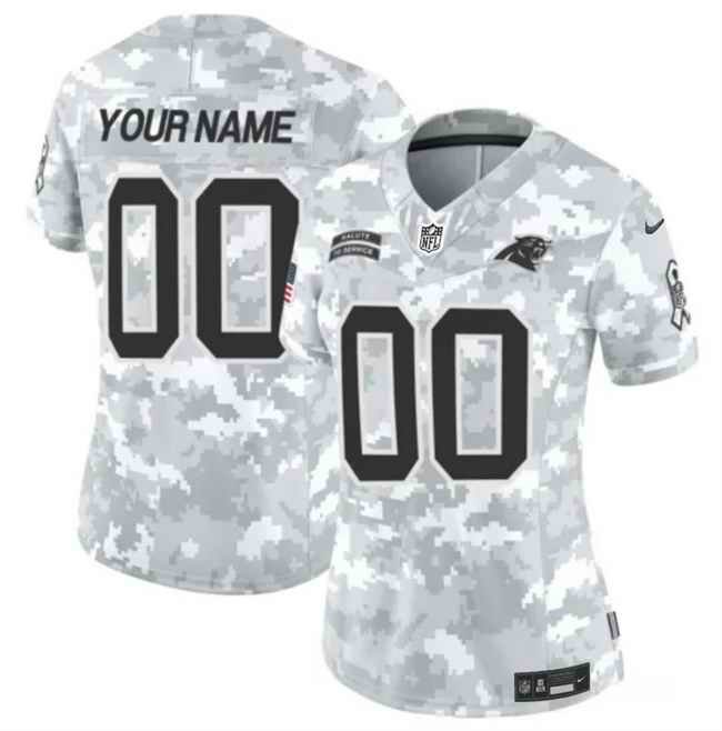 Women's Carolina Panthers Active Player Custom 2024 F.U.S.E Arctic Camo Salute to Service Limited Stitched Football Jersey(Run Small)