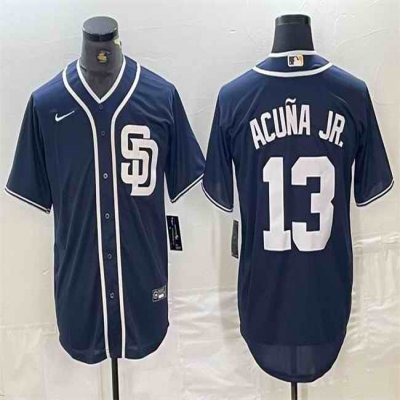 Men's San Diego Padres #13 Manny Machado Navy Cool Base Stitched Baseball Jersey