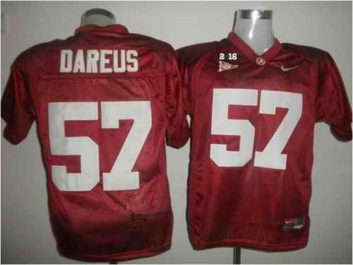 Crimson Tide #57 Marcell Dareus Red 2016 College Football Playoff National Championship Patch Stitched NCAA Jersey