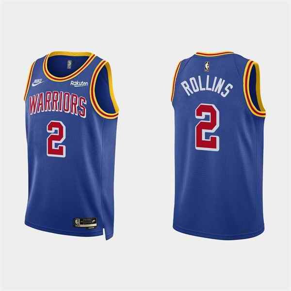 Men's Golden State Warriors #2 Ryan Rollins 2022 Royal Stitched Basketball Jersey