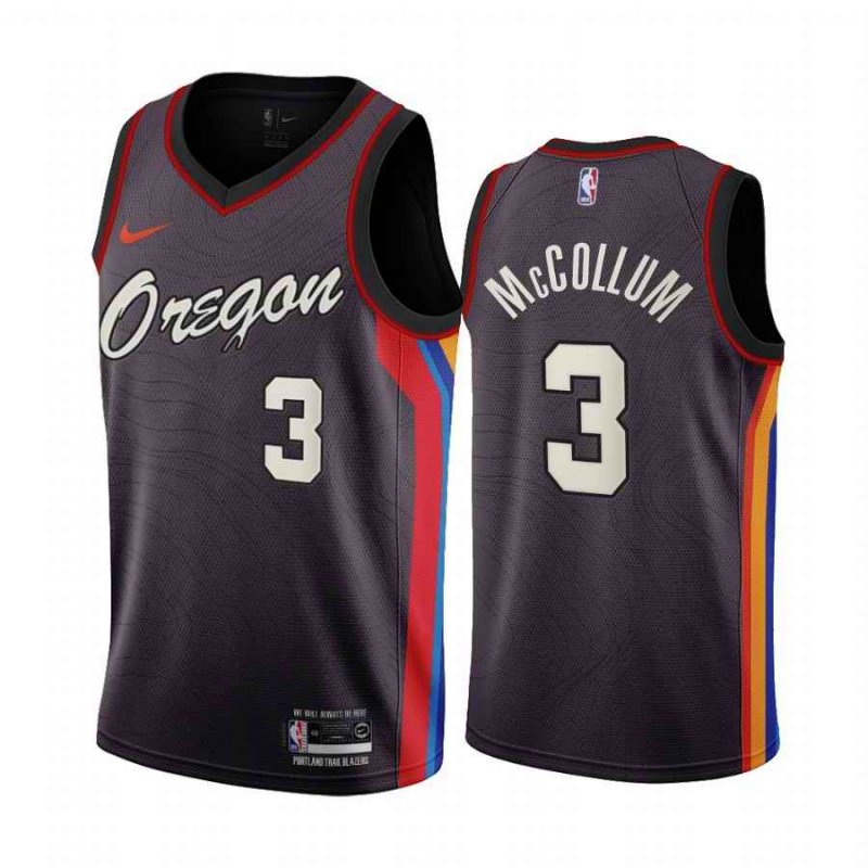 Men's Portland Trail Blazers #3 C.J. McCollum 2020 Coffee City  Edition Stitched Jersey