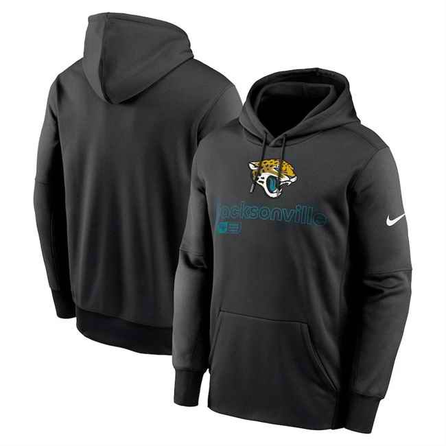 Men's Jacksonville Jaguars Black Performance Pullover Hoodie