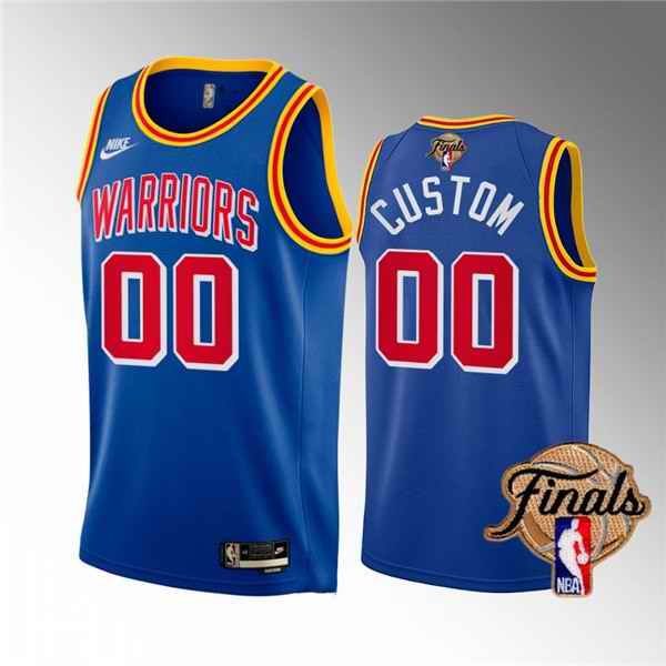 Men's Golden State Warriors Active Player Custom 2022 Royal NBA Finals Stitched Jersey