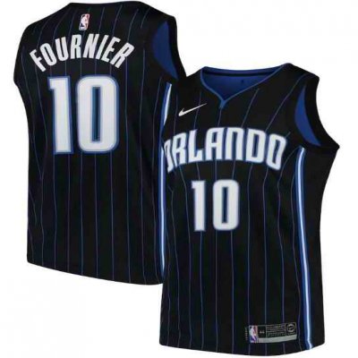 Men's Orlando Magic #10 Evan Fournie Black Icon Edition Stitched Swingman Jersey