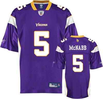 Vikings #5 Donovan Mcnabb Purple Stitched Youth NFL Jersey