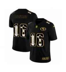 Men's San Francisco 49ers #16 Joe Montana Jesus Black Faith Edition Limited Stitched Jersey