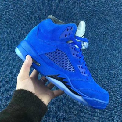 Men's Running Weapon Air Jordan 5 Blue Shoes 063