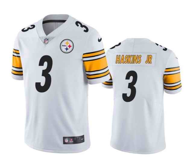 Men's Pittsburgh Steelers #3 Dwayne Haskins Jr.  White Vapor Untouchable Limited Stitched Jersey