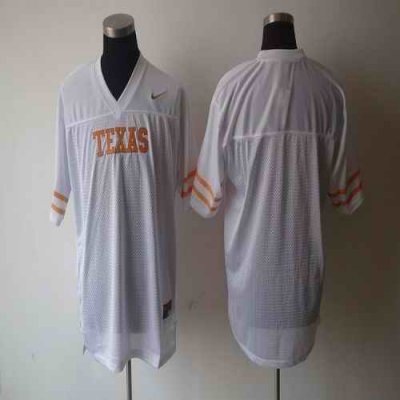 Longhorns Blank White Stitched NCAA Jersey