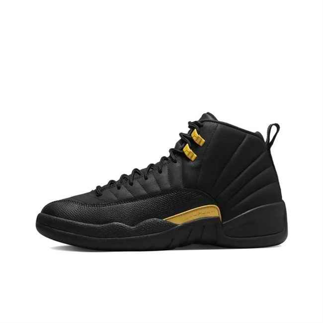 Men's Running weapon Air Jordan 12 Black/Gold Shoes 053