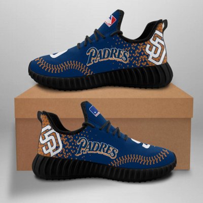 Men's San Diego Padres Mesh Knit Sneakers/Shoes 003