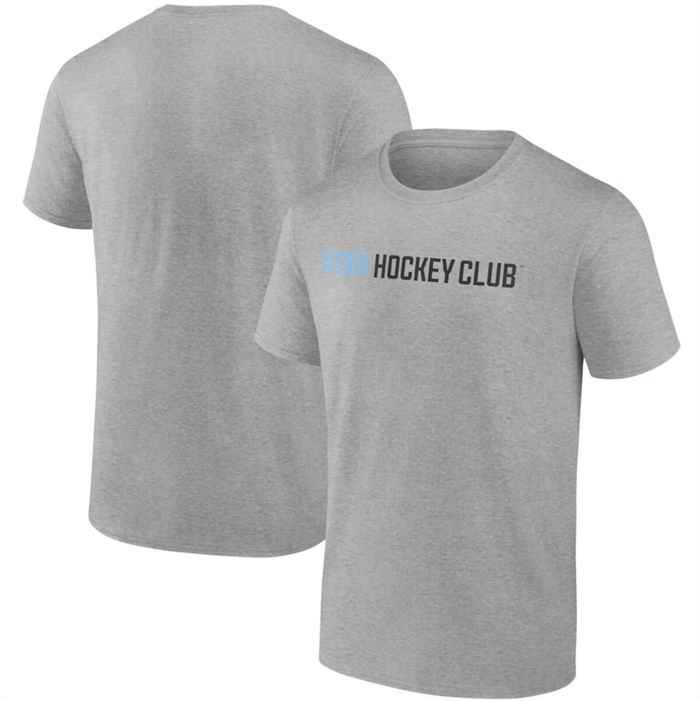 Men's Utah Hockey Club Heather Gray Wordmark Logo T-Shirt