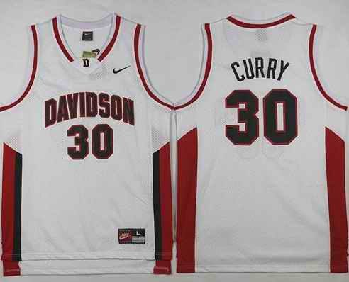 Wildcats #30 Stephen Curry White Basketball Stitched Jersey