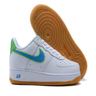 Men's Air Force 1 White/Blue Shoes 0138