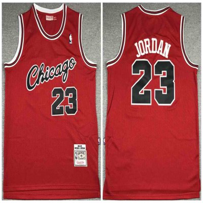 Men's Chicago Bulls #23 Michael Jordan 1984-85 Red Throwback Stitched Jersey