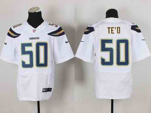 Nike Chargers #50 Manti Te'o White Men's Stitched NFL New Elite Jersey