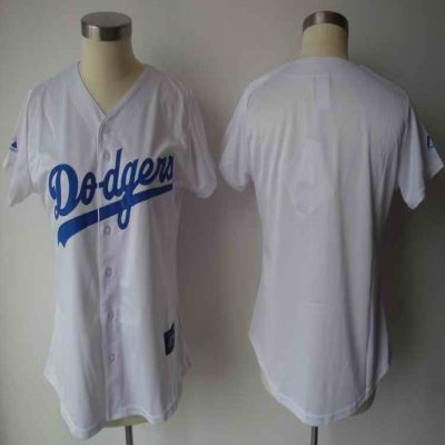 Dodgers Blank White Lady Fashion Stitched MLB Jersey