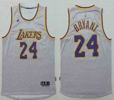 Lakers #24 Kobe Bryant Grey Fashion Stitched NBA Jersey