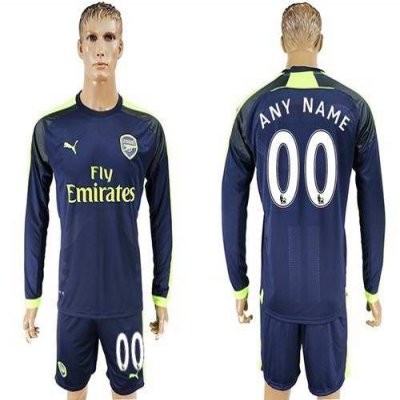 Arsenal Personalized Sec Away Long Sleeves Soccer Club Jersey