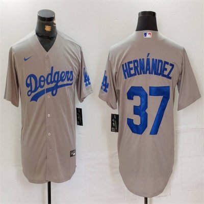 Men's Los Angeles Dodgers #37 Teoscar Hern