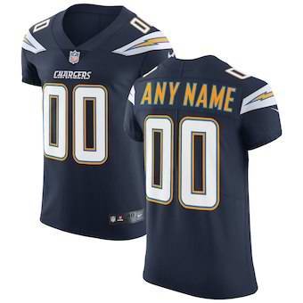 Men's Los Angeles Chargers Navy Vapor Untouchable Custom Elite NFL Stitched Jersey