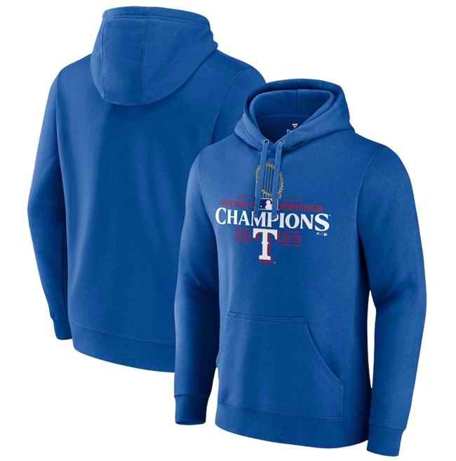 Men's Texas Rangers Royal 2023 World Series Champions Pullover Hoodie