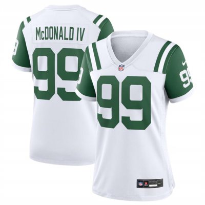 Women's New York Jets #99 Will McDonald IV White Classic Alternate Stitched Jersey(Run Small)