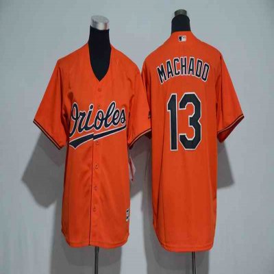 Youth Baltimore Orioles #13 Manny Machado Orange Alternate Cool Base Player Stitched MLB Jersey