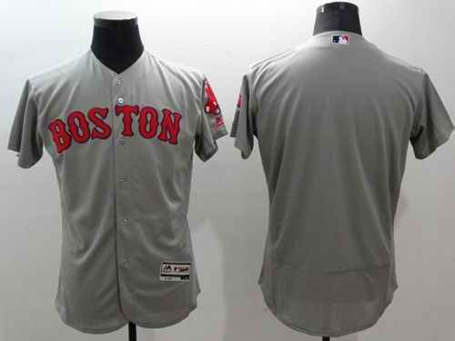 Red Sox Blank Grey Flexbase Authentic Collection Stitched MLB Jersey