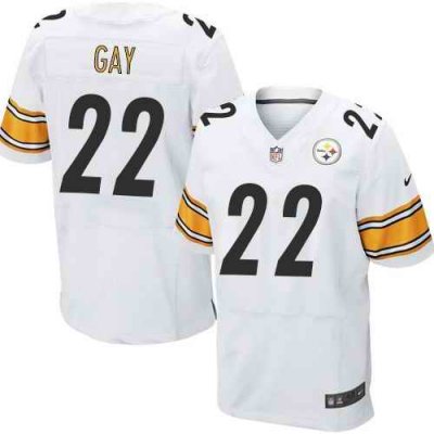 Nike Steelers #22 William Gay White Men's Stitched NFL Elite Jersey