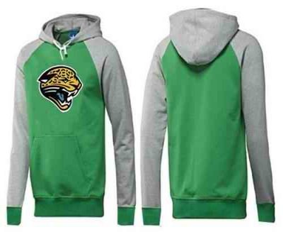 Jacksonville Jaguars Logo Pullover Hoodie Green & Grey