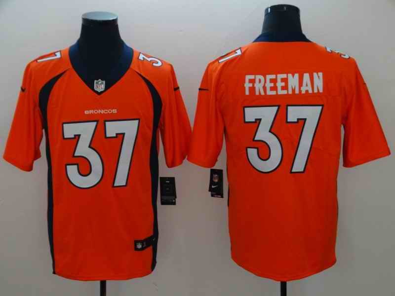 Men's Denver Broncos #37 Royce Freeman Orange Vapor Untouchable Limited NFL Stitched Jersey