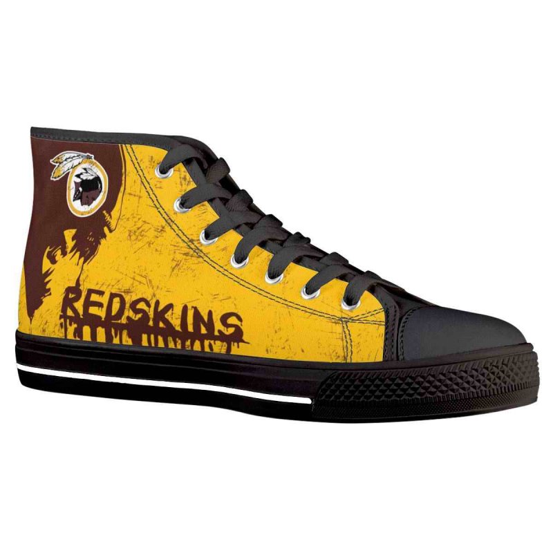 Women's Washington Redskins High Top Canvas Sneakers 004