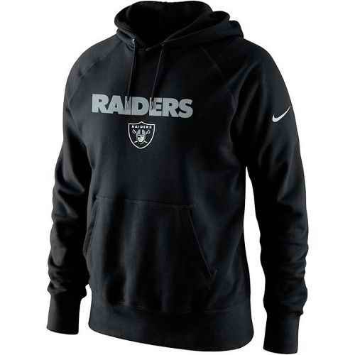 Men's Oakland Raiders Nike Black Lockup Pullover Hoodie