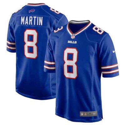 Men's Buffalo Bills #8 Sam Martin Blue  Stitched Game Jersey