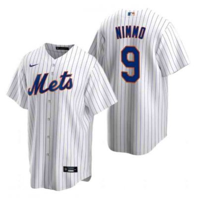 Men's New York Mets #9 Brandon Nimmo White Cool Base Stitched Baseball Jersey