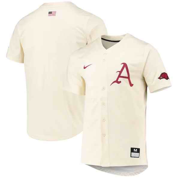 Men's Arkansas Razorbacks Blank Cream Vapor Untouchable Stitched Jersey