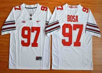 Buckeyes #97 Joey Bosa White Diamond Quest Stitched NCAA Jersey