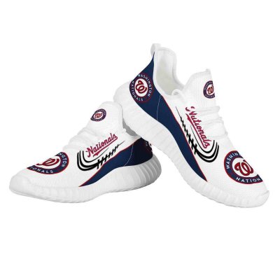 Men's Washington Nationals Mesh Knit Sneakers/Shoes 003