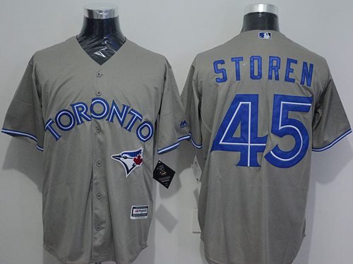 Blue Jays #45 Drew Storen Grey New Cool Base Stitched MLB Jersey