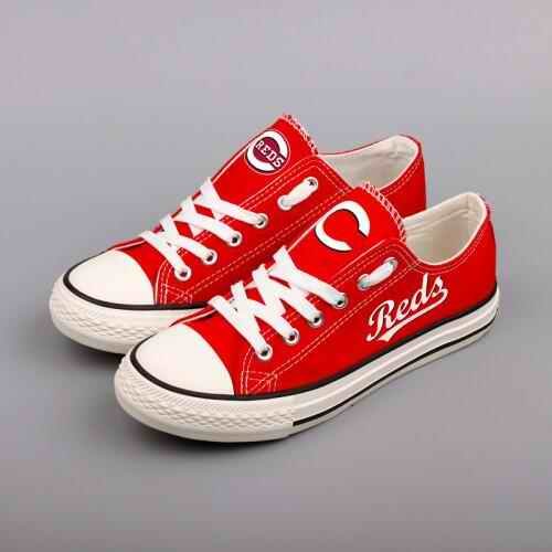 Women's Cincinnati Reds Repeat Print Low Top Sneakers 001