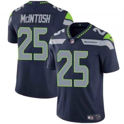 Men's Seattle Seahawks #25 Kenny McIntosh Navy Vapor Limited Stitched Football Jersey